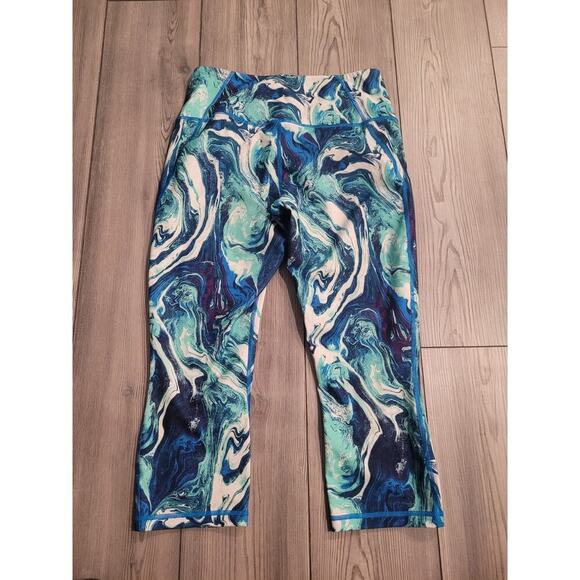 Patagonia Women's leggings Size Medium Multicolor Blue Cotton Blend Email Logo - Picture 3 of 7
